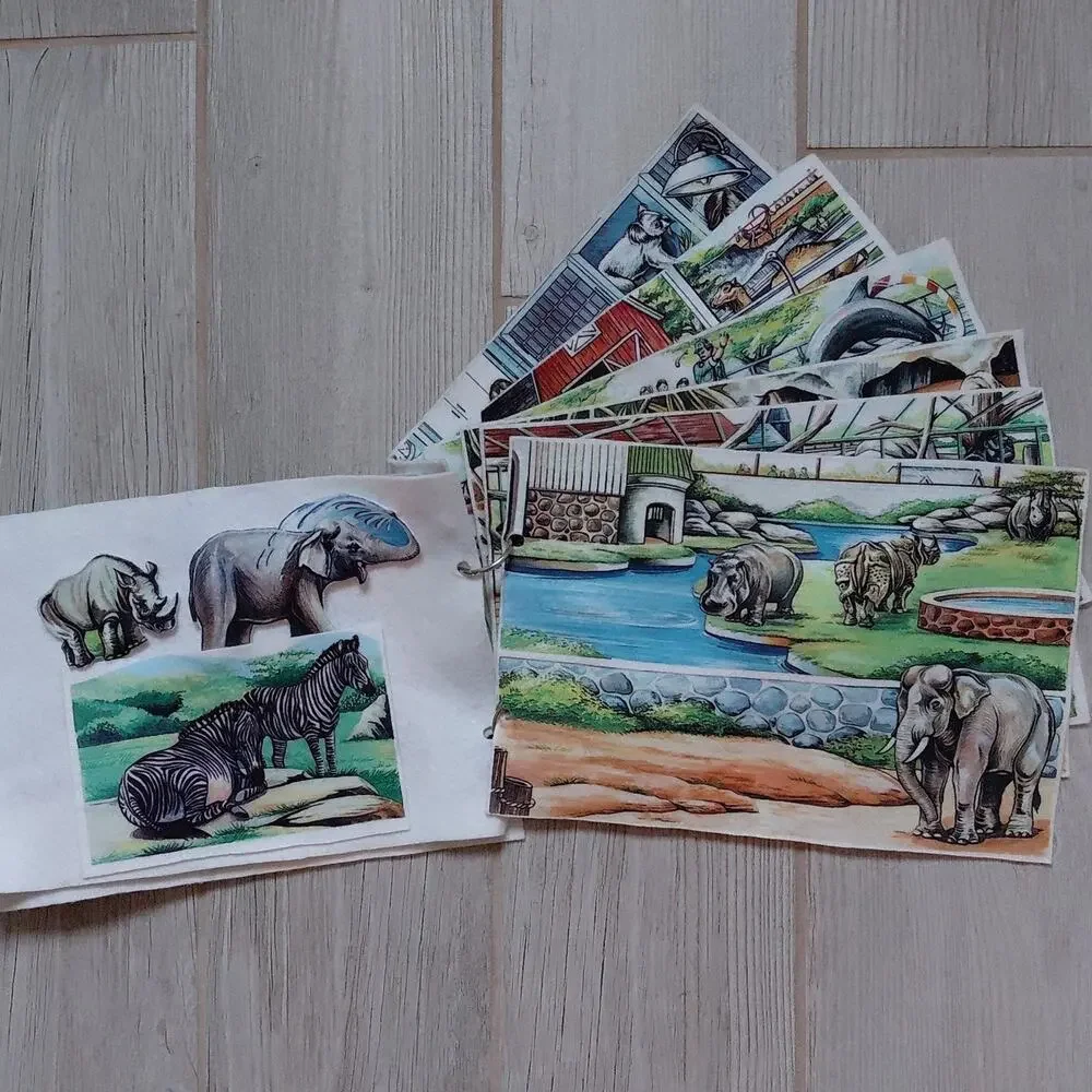 Fold-Out Felt Fabric Book - A Visit To The Zoo